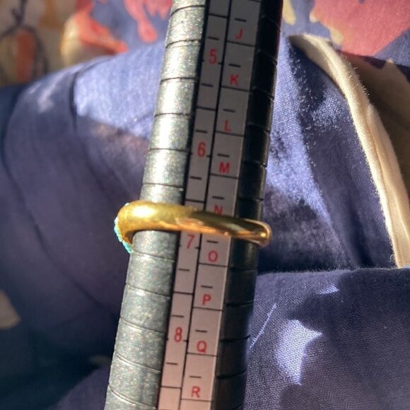 🦄Twisted Golden Boho Ring Purple Blue - Picture 4 of 7